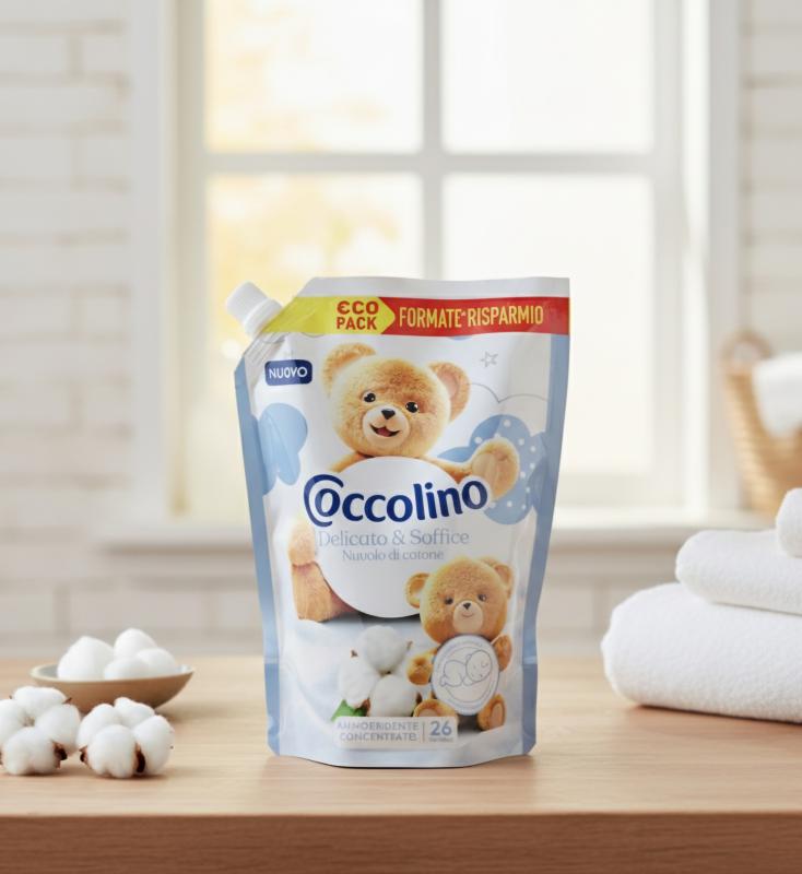 Coccolino Delicato Soffice öblítő koncentrátum utántöltő – 26 mosás (600 ml)