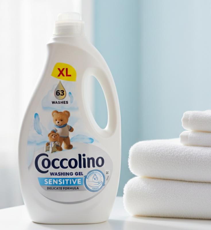 Coccolino folyékony mosószer Sensitive 63 mosás 2,52 liter
