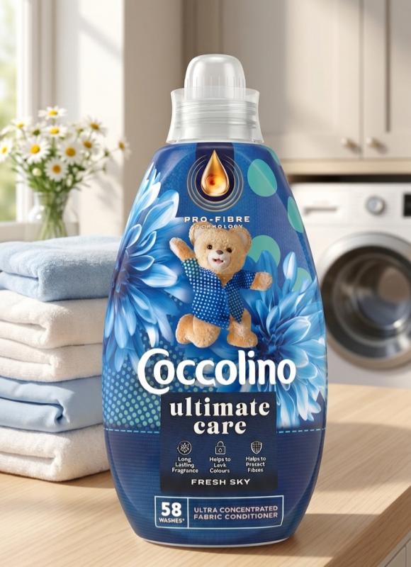 Coccolino Ultimate Care Fresh Sky Ultrakoncentrált Textilöblítő (870 ml, 58 mosás)