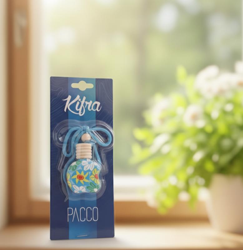 Kifra Pacco-férfias elegancia a hosszan tartó frissességért- Autóillatosító koncentrátum (10 ml)