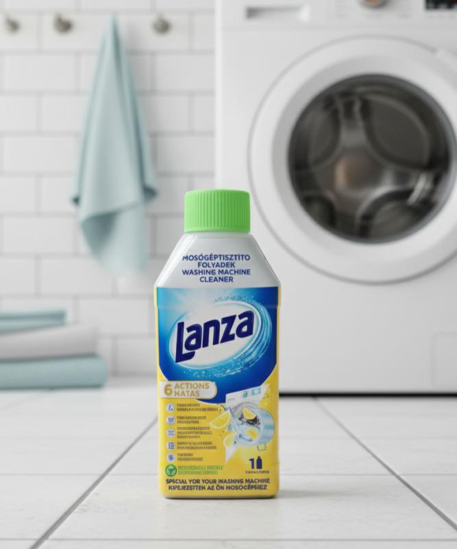 Lanza Mosógép-tisztító Folyadék – Citrom (250 ml)