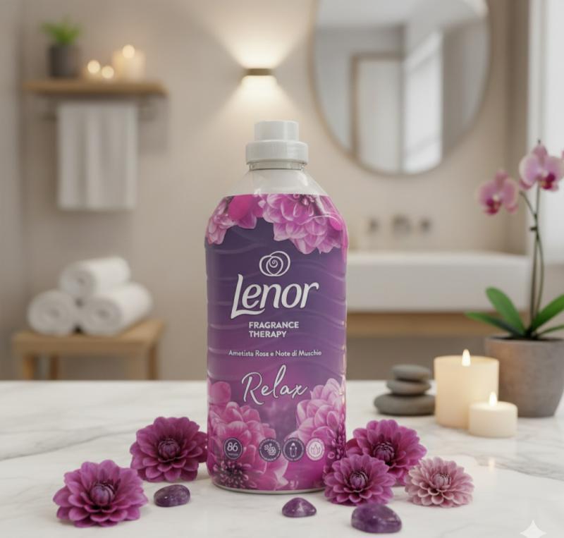 Lenor Relax Ametista Rosa textilöblítő koncentrátum-Érzéki lila kényeztetés ruháinak 86 mosás 1,806  liter