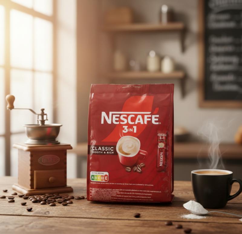 Nescafé 3in1 classic-Klasszikus,azonnal oldódó kávéspecialitás  10x16,5 gr
