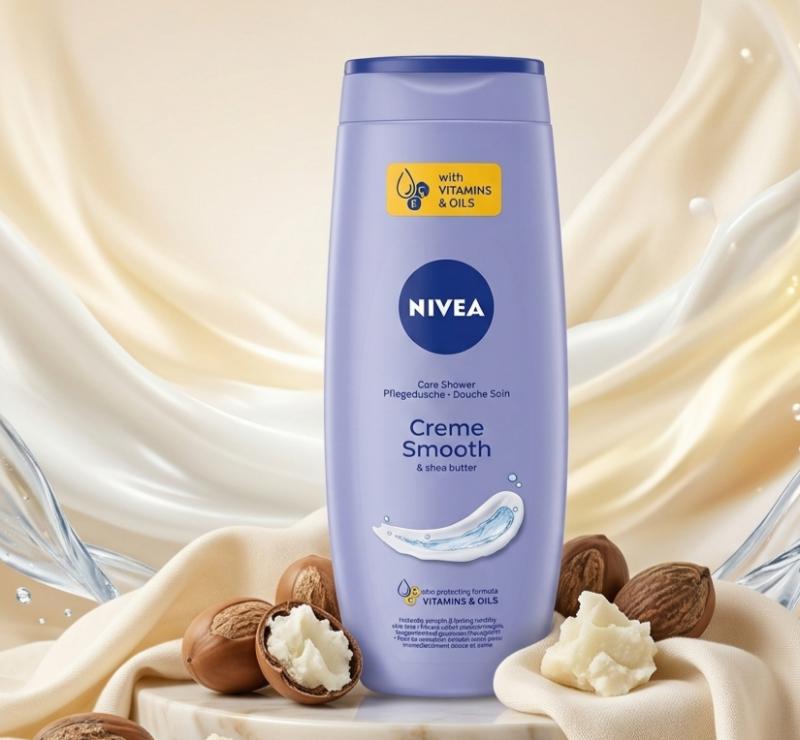 NIVEA Creme Smooth Krémtusfürdő Shea Vajjal (500 ml)