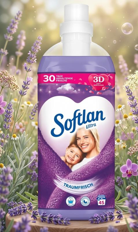 Softlan Ultra Traumfrisch Koncentrált Textilöblítő (1L - 45 mosás) lila