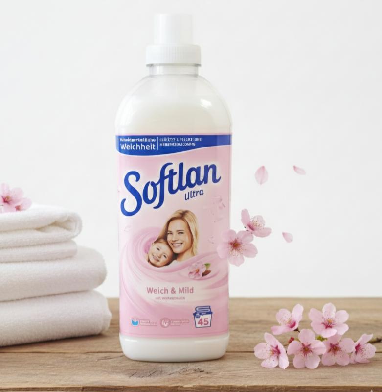 Softlan Weich&Mild; öblítő koncentrátum 45 mosás 1 liter fehér