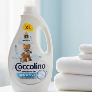 Coccolino folyékony mosószer Sensitive 63 mosás 2,52 liter