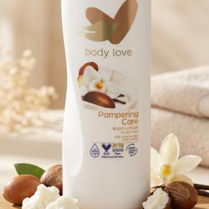 Dove Body Love Pampering Care Tápláló Testápoló Shea Vajjal és Vaníliával Száraz Bőrre (400 ml)