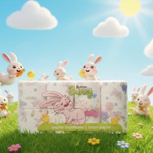 Kartika Bunny Nyuszi mintájú WC papír 3 rétegű (8 tekercses)