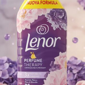Lenor Perfume Therapy Ametista Rosa a Note di Muscio-Rózsaszín Ametiszt és Pézsma-textilöblítő koncentrátum 25 mosás 525 ml