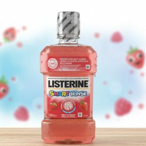 Listerine Smart Rinse Gyermek Szájvíz – Eper ízben (500 ml)
