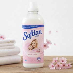 Softlan Weich&Mild; öblítő koncentrátum 45 mosás 1 liter fehér