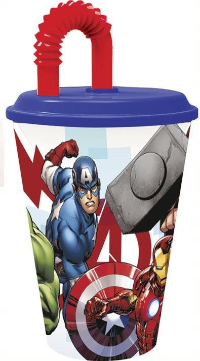 Bosszúállók Rolling Thunder szívószálas pohár  műanyag 430 ml