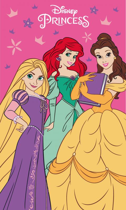 Disney Hercegnők Charm kéztörlő arctörlő  törölköző 30x50cm