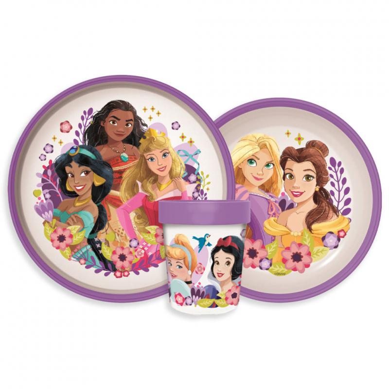Disney Hercegnők Courageous Heart csúszásmentes étkészlet  micro műanyag szett