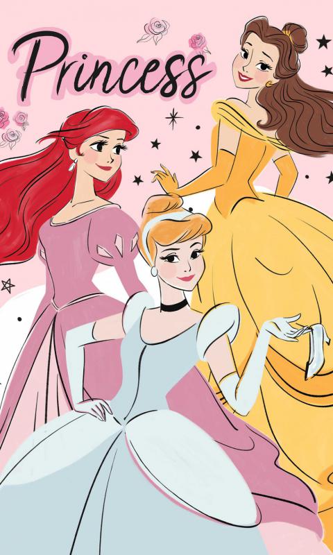 Disney Hercegnők Elegant kéztörlő arctörlő törölköző 30x50cm
