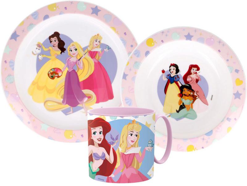 Disney Hercegnők True étkészlet  micro műanyag szett bögrével 265 ml