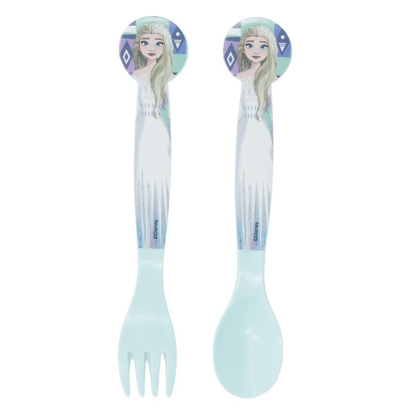 Disney Jégvarázs Ice Magic műanyag evőeszköz készlet  2 darabos