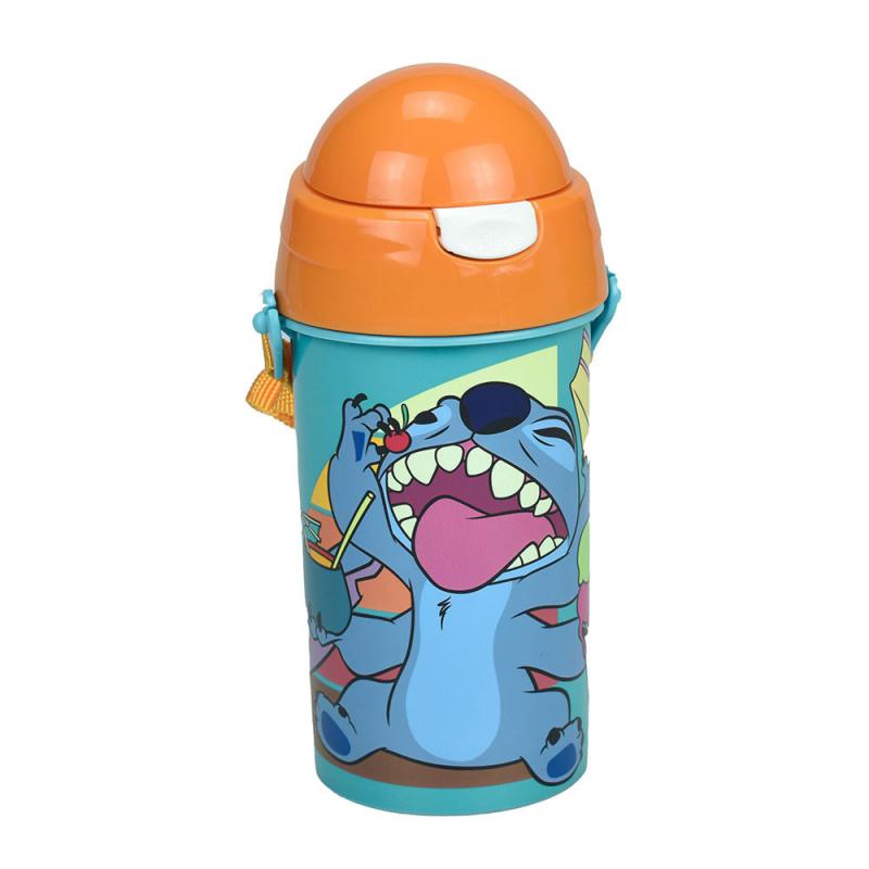 Disney Lilo és Stitch  A csillagkutya Cool műanyag szívószálas kulacs akasztóval 500 ml