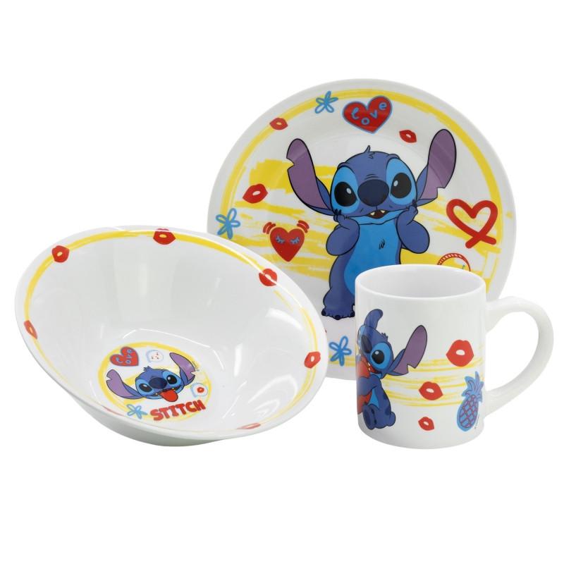 Disney Lilo és Stitch  A csillagkutya Heart porcelán étkészlet Díszdobozban