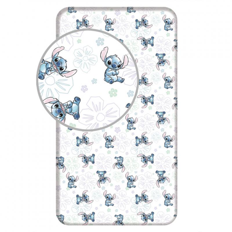 Disney Lilo és Stitch    A csillagkutya Ohana White gumis lepedő 90x200 cm