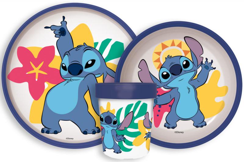 Disney Lilo és Stitch Palms csúszásmentes étkészlet  micro műanyag szett
