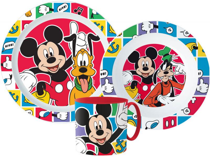 Disney Mickey Better Together étkészlet  micro műanyag szett bögrével 265 ml