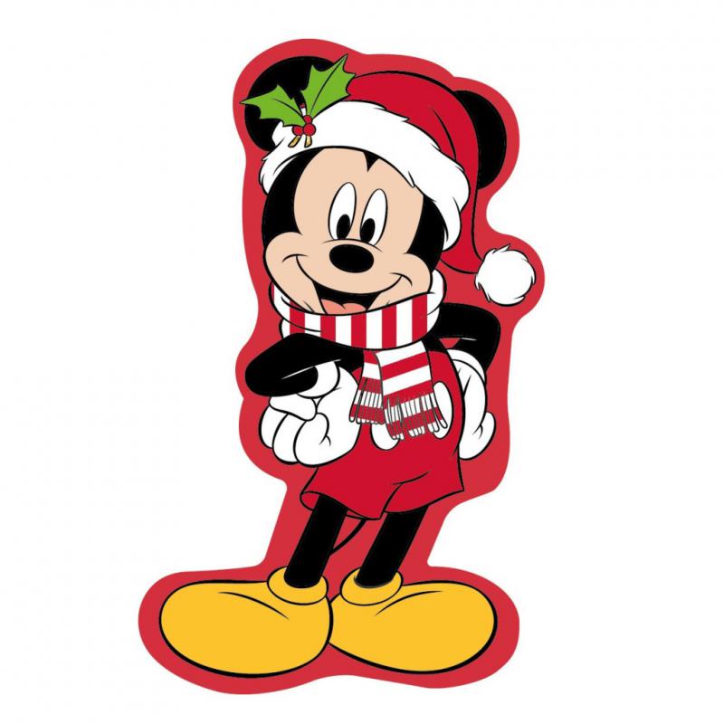 Disney Mickey Jolly karácsonyi 3D formapárna  díszpárna 35 cm Velúr