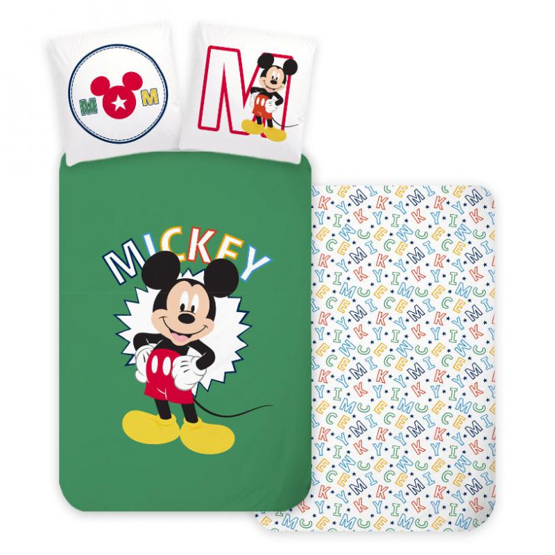 Disney Mickey Letters gyerek  ovis ágyneműhuzat 100×135 cm  40×60 cm