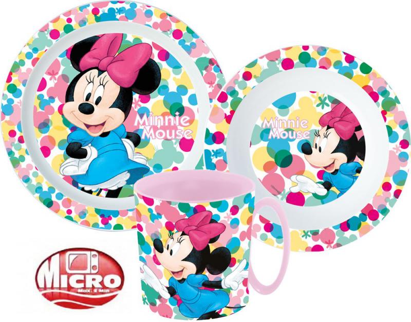 Disney Minnie Feel Good étkészlet  micro műanyag szett bögrével 350 ml
