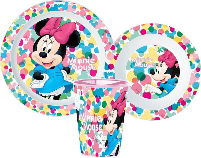 Disney Minnie Feel Good étkészlet  micro műanyag szett  pohárral 260 ml