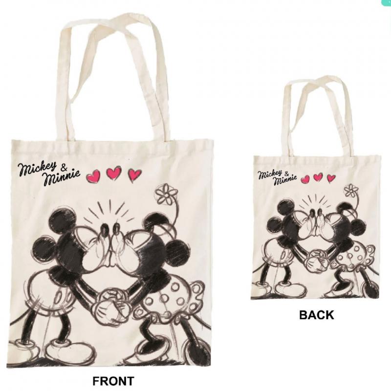 Disney Minnie Mickey Kiss vászontáska  bevásárlótáska 44 cm