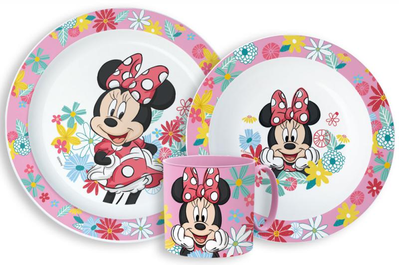 Disney Minnie Spring étkészlet  micro műanyag szett bögrével 265 ml