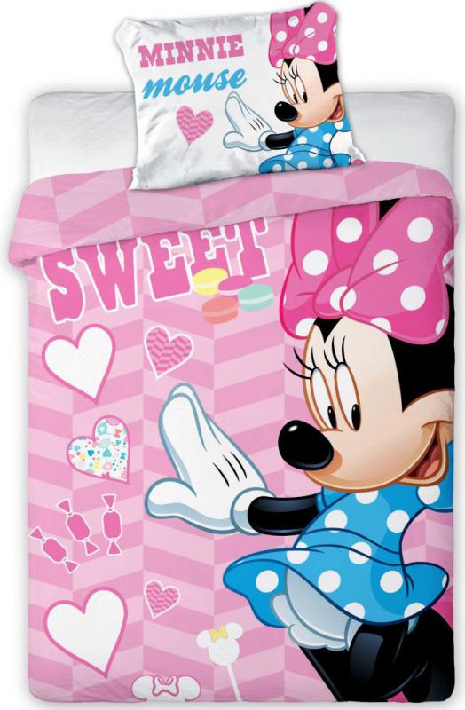 Disney Minnie Sweet gyerek  ovis ágyneműhuzat 100×135cm  40×60 cm