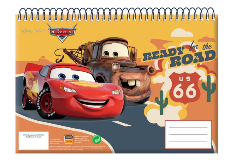 Disney Verdák Road A/4 spirál vázlatfüzet  30 lapos