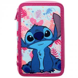 Disney Lilo és Stitch  A csillagkutya Pink Wave tolltartó töltött 3 emeletes
