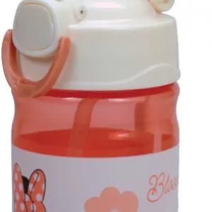 Disney Minnie Floral műanyag szívószálas kulacs akasztóval 350 ml