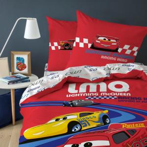 Disney Verdák Racing Hero gyerek  ovis ágyneműhuzat 100×135 cm  40×60 cm