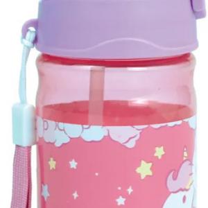 Hello Kitty Unicorn műanyag szívószálas kulacs akasztóval 350 ml