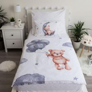 Maci Teddy Balloon gyerek  ovis ágyneműhuzat 100×135cm  40×60 cm