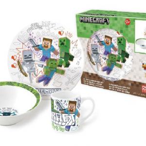 Minecraft Explore More porcelán étkészlet Díszdobozban