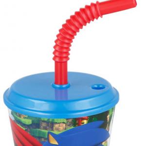 Sonic a sündisznó Adventure szívószálas pohár  műanyag 430 ml