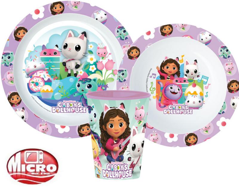 Gabi babaháza Kitty Magic étkészlet   micro műanyag szett   pohárral 260 ml