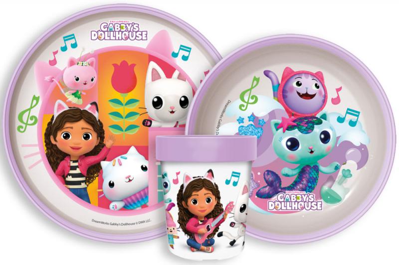 Gabi babaháza Wonderland csúszásmentes étkészlet   micro műanyag szett