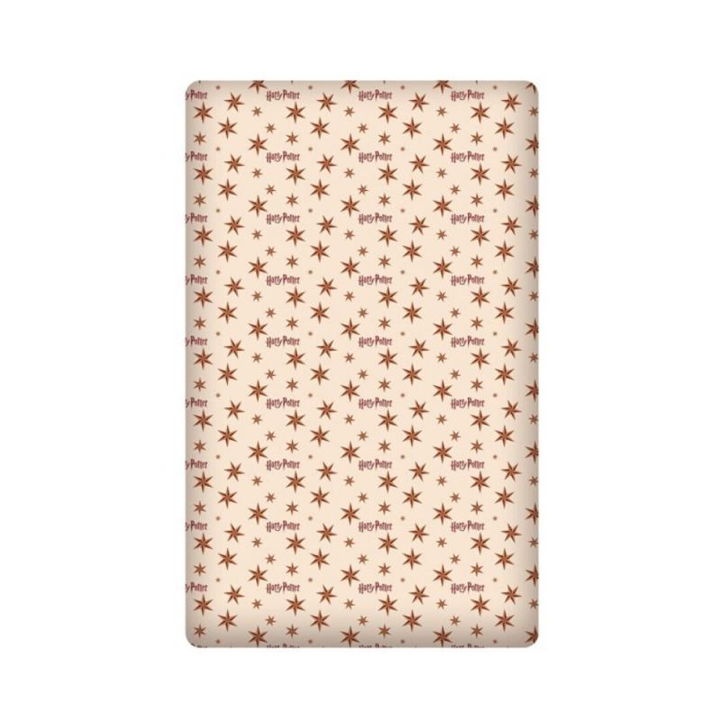 Harry Potter Beige Star gumis lepedő 90x200 cm