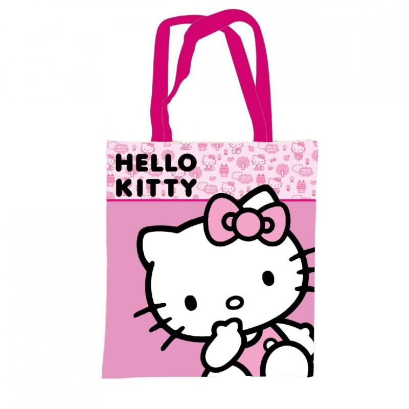 Hello Kitty Pink vászontáska  bevásárlótáska 44 cm