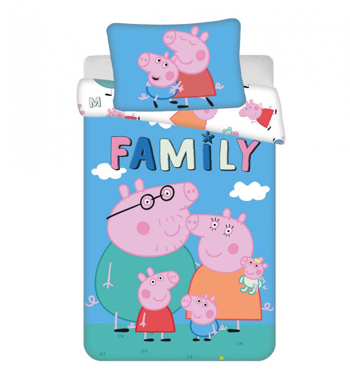 Peppa malac Big Pig Family gyerek  ovis ágyneműhuzat 100×135cm   40×60 cm
