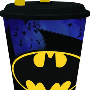 Batman Bat Signal szívószálas pohár  műanyag 430 ml