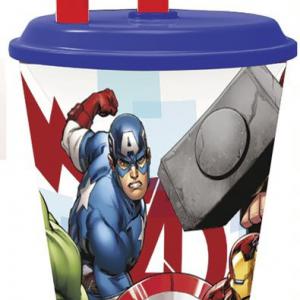 Bosszúállók Rolling Thunder szívószálas pohár  műanyag 430 ml