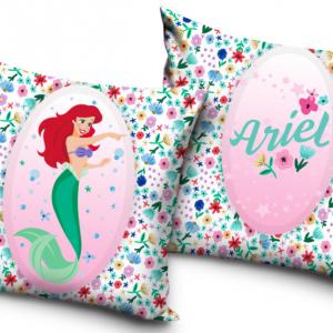 Disney Hercegnők Ariel Flower párnahuzat 40x40 cm Velúr